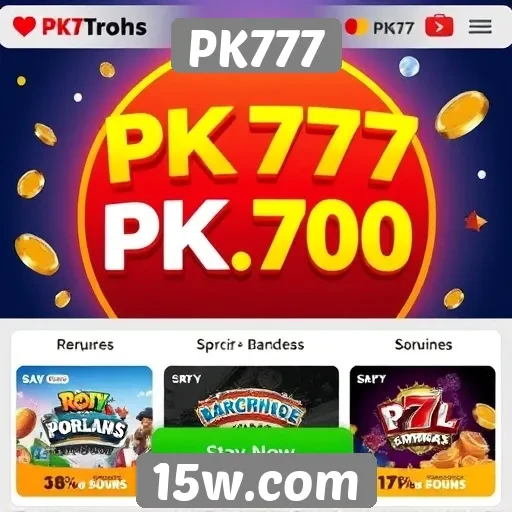 Ofertas e bônus disponíveis no PK777